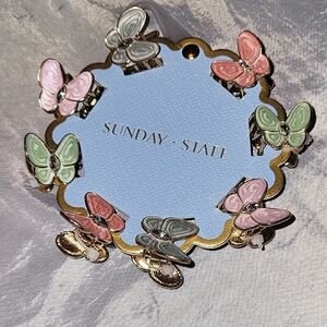 Sunday State Butterfly Hair Clips Gem Detailed Brand New TL M